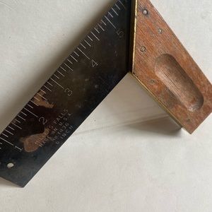 millers falls 6” square with brass. No. 1436 VintageLot — SP.48.10 - Wood Tools